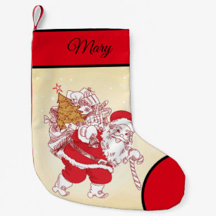 Petite Chaussette De Noël Élégant motif de Noël chic