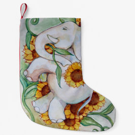 Petite Chaussette De Noël Éléphant de tournesol