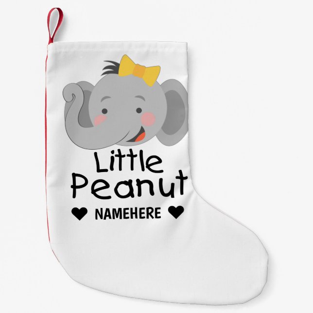 Petite Chaussette De Noël Eléphant Petit Arachide (Devant)