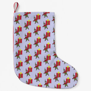 Petite Chaussette De Noël Elf avec boîte rouge - bas de Noël petit