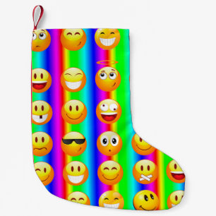 Petite Chaussette De Noël emoji arc-en-ciel xmas stockage de noël