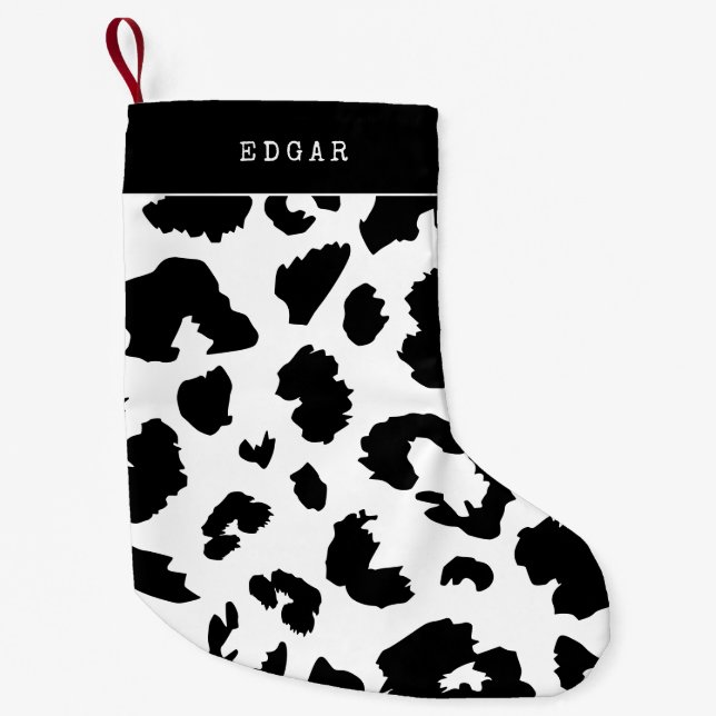 Petite Chaussette De Noël Empreinte de léopard (Devant)