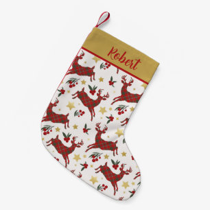 Petite Chaussette De Noël Encombrement de Noël des cerfs appauvris