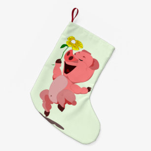 Petite Chaussette De Noël Encombrement de Noël drôle avec cochon