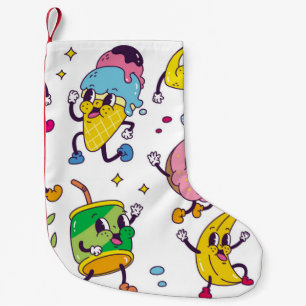 Petite Chaussette De Noël Ensemble de nourriture et de boisson dans le style