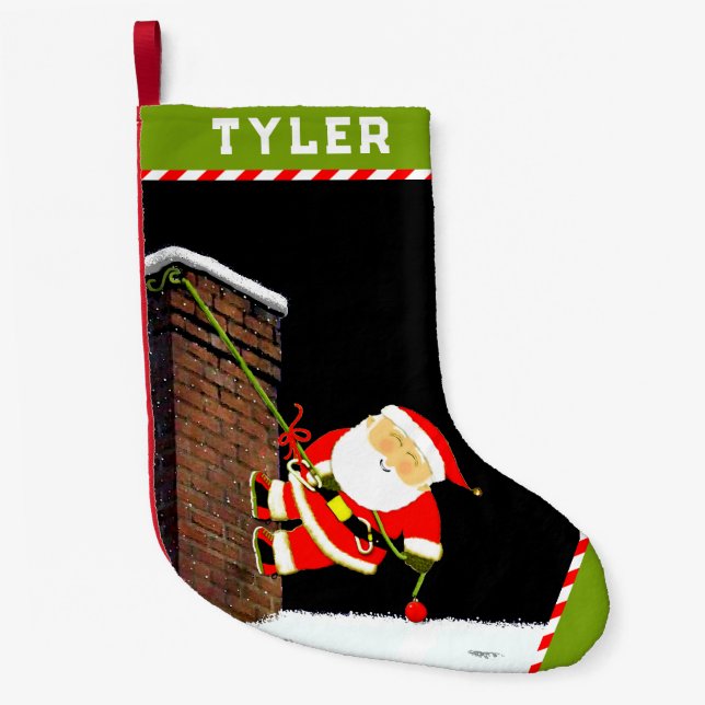 Petite Chaussette De Noël Escalade rocheuse personnalisée (Devant)