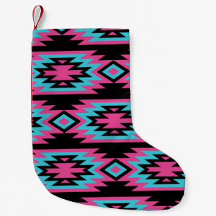 Petite Chaussette De Noël Ethnic American Indian : Motifs aztèques.
