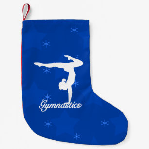 Petite Chaussette De Noël Étoiles bleues de fille de gymnastique