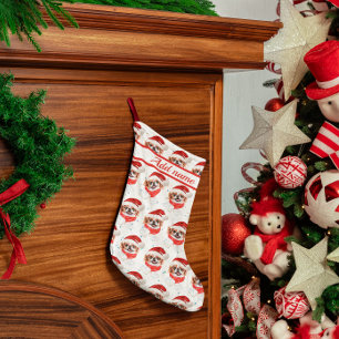 Petite Chaussette De Noël Étoiles de Noël de la race de chien Japanese Chin