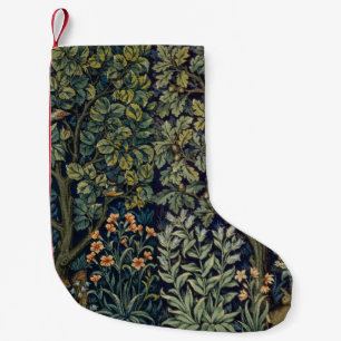 Petite Chaussette De Noël Faisan d'arbre boisé William Morris