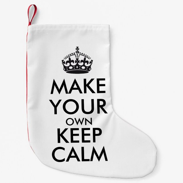 Petite Chaussette De Noël Faites de votre propre calme - noir (Devant)