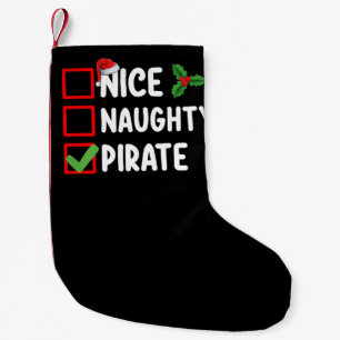 Petite Chaussette De Noël Famille de pirates gentils et vilains liste de Noë