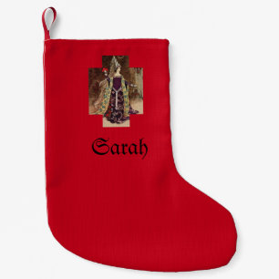 Petite Chaussette De Noël Femme médiévale Petite réserve de Noël