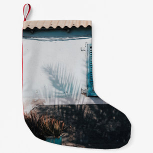 PETITE CHAUSSETTE DE NOËL FENÊTRES OUVERTES BLEUES