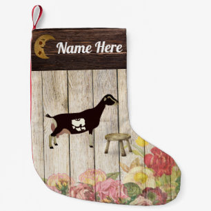 Petite Chaussette De Noël Ferme de chèvre laitière LaMancha personnalisée
