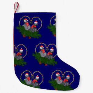 Petite Chaussette De Noël Festive Featherballs Noël Stocking (Marine)