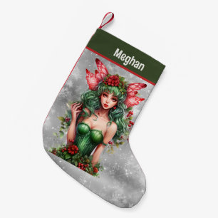 Petite Chaussette De Noël fêter Noël aquarelle fée ajouter le nom