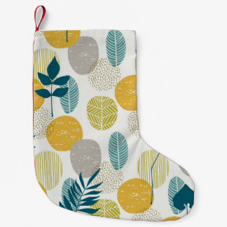 Petite Chaussette De Noël Feuilles d'automne, motif vintage sans soudure.