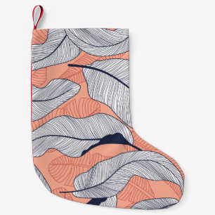 Petite Chaussette De Noël Feuilles de la Jungle Motif Tropical sans couture