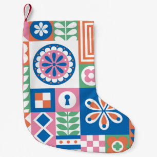 Petite Chaussette De Noël Feuilles tropicaux. Motif sans couture botanique.