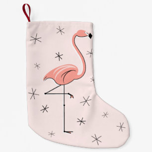 Petite Chaussette De Noël Flamant rose Récipient rose