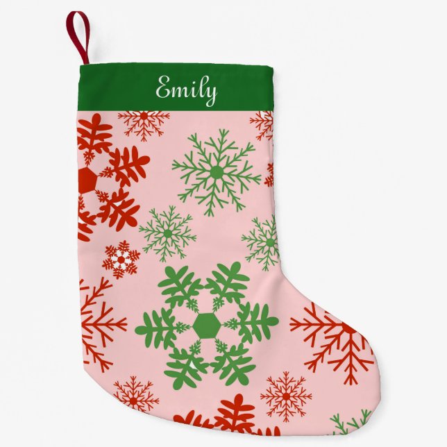 Petite Chaussette De Noël Flambeaux rouges et verts de Noël (Devant)