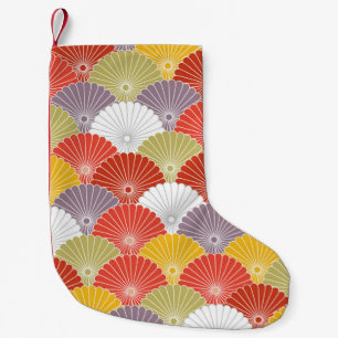 Petite Chaussette De Noël Fleur colorée japonaise Vague vintage Pat sans jo