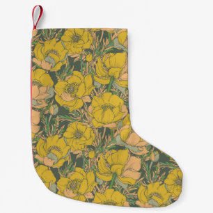 Petite Chaussette De Noël Fleurs de Trollius Graphiques