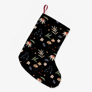 Petite Chaussette De Noël Fleurs d'eau simples 1