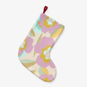 Petite Chaussette De Noël Flowers abstrait Pastel Lilac Floral Pattern