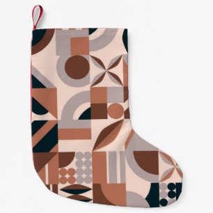 Petite Chaussette De Noël Fond en mosaïque de forme géométrique abstraite