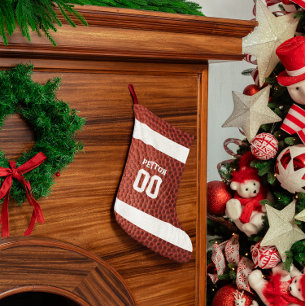 Petite Chaussette De Noël Football Look Stockage personnalisé