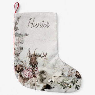 Petite Chaussette De Noël Forêt de Woodland