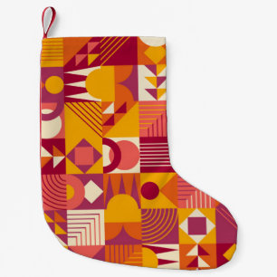 Petite Chaussette De Noël formes géométriques Abstraites motif transparent