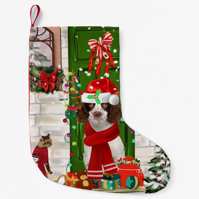 Petite Chaussette De Noël Français Springer Spaniel Chien Noël (Devant)