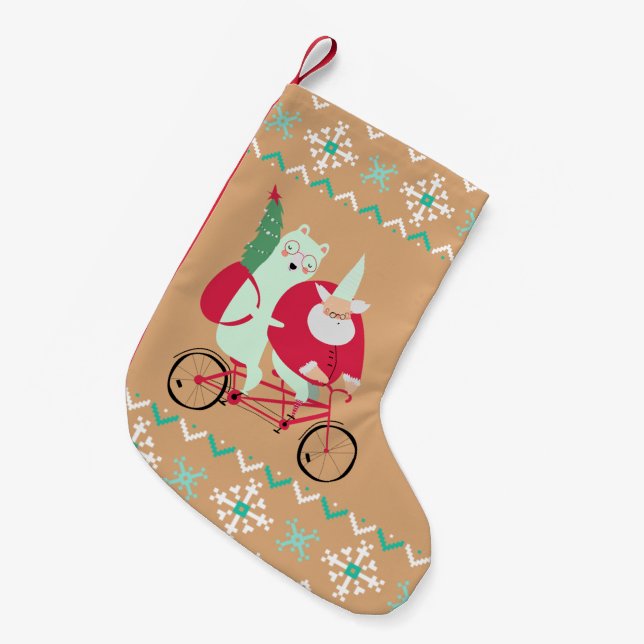 Petite Chaussette De Noël Fun Père Noël Fêtes de Noël (Devant (Accrochage))