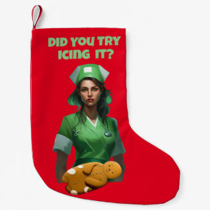 Petite Chaussette De Noël Funny Nurse Icing It Thunder_Cove