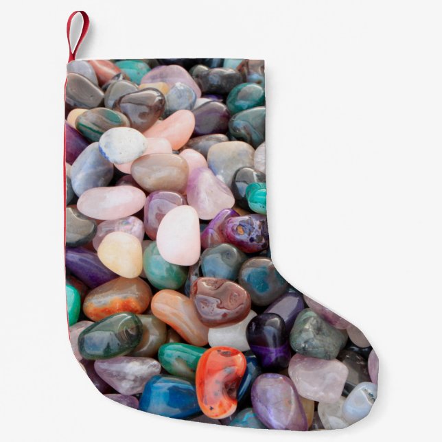 Petite Chaussette De Noël Gemstone géologie minéral cher (Devant)