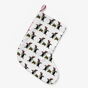 Petite Chaussette De Noël Gentoos et Holly Christmas Stocking