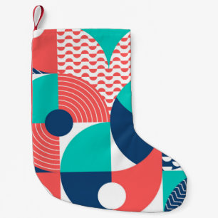 Petite Chaussette De Noël Geometric mural background. Modern style vintage i