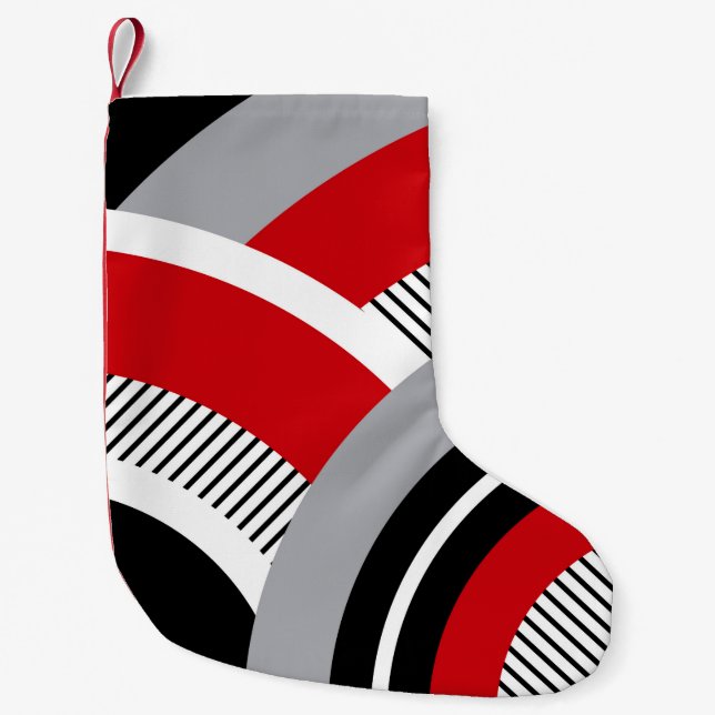 Petite Chaussette De Noël Géométrie colorée (Devant)