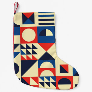Petite Chaussette De Noël Géométrique du milieu du siècle : Motif rétro funk