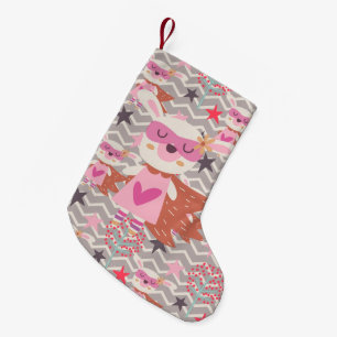 Petite Chaussette De Noël Girl Superhero Bunny