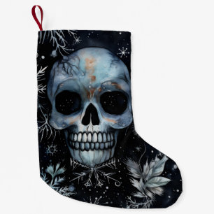 Petite Chaussette De Noël Gothique Éffrayant crâne de Noël