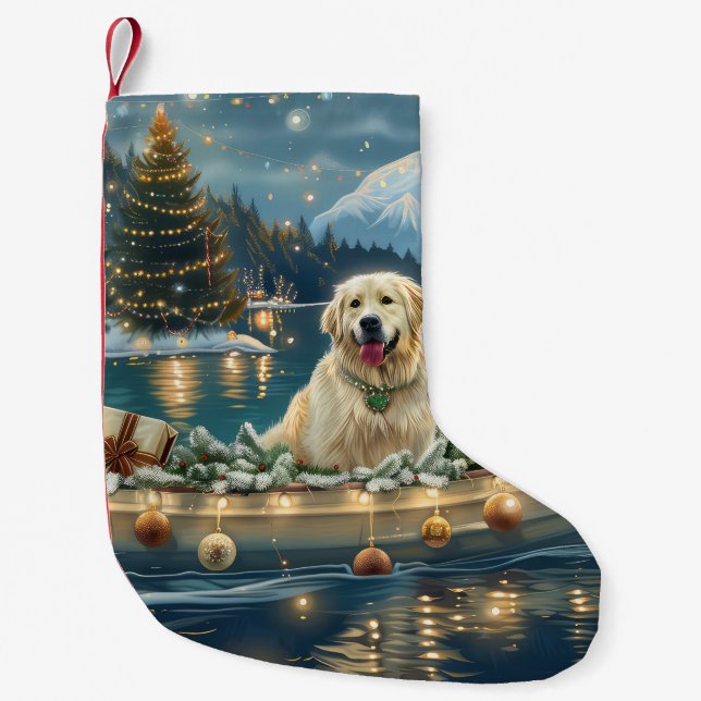 Petite Chaussette De Noël Grande Pyrénées Noël Festive Voyage (Devant)