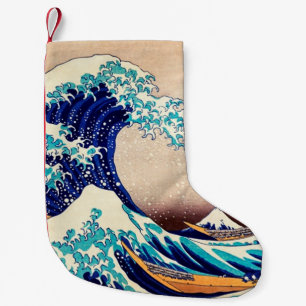 Petite Chaussette De Noël Grande vague au large de Kanagawa japonais Vintage