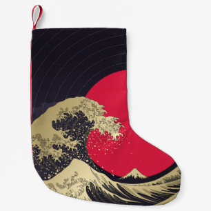 Petite Chaussette De Noël "Grande vague de kanagawa". Hokusai, vague japonai