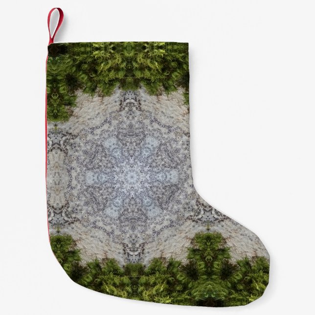 Petite Chaussette De Noël Green Moss & Nature Earth Art (Devant)