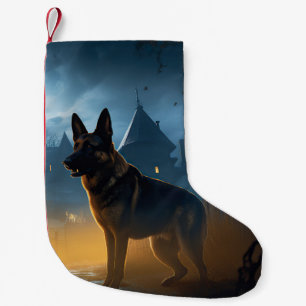 Petite Chaussette De Noël Halloween berger allemand effroi