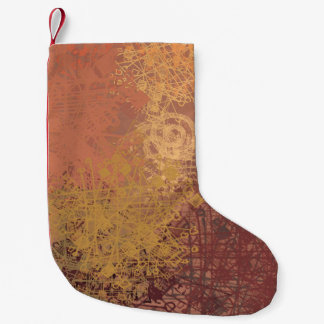 Petite Chaussette De Noël Hand made art. Colorful texture. Modern artwork. S